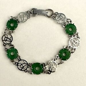 Lucky green circle A bracelet